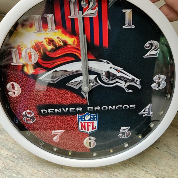 Broncos football led wall clock - Picture 8 of 8